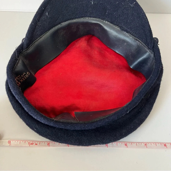 Vintage Golden Gate Hat Company Blue Fitted Mens Wool Greek Fisherman's Cap Size - Picture 13 of 13